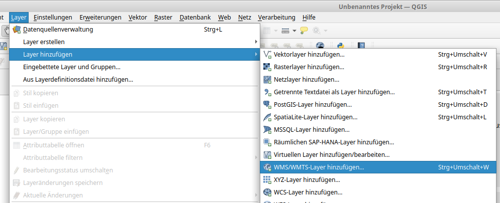 der im Text beschriebene Weg durchs Menü
